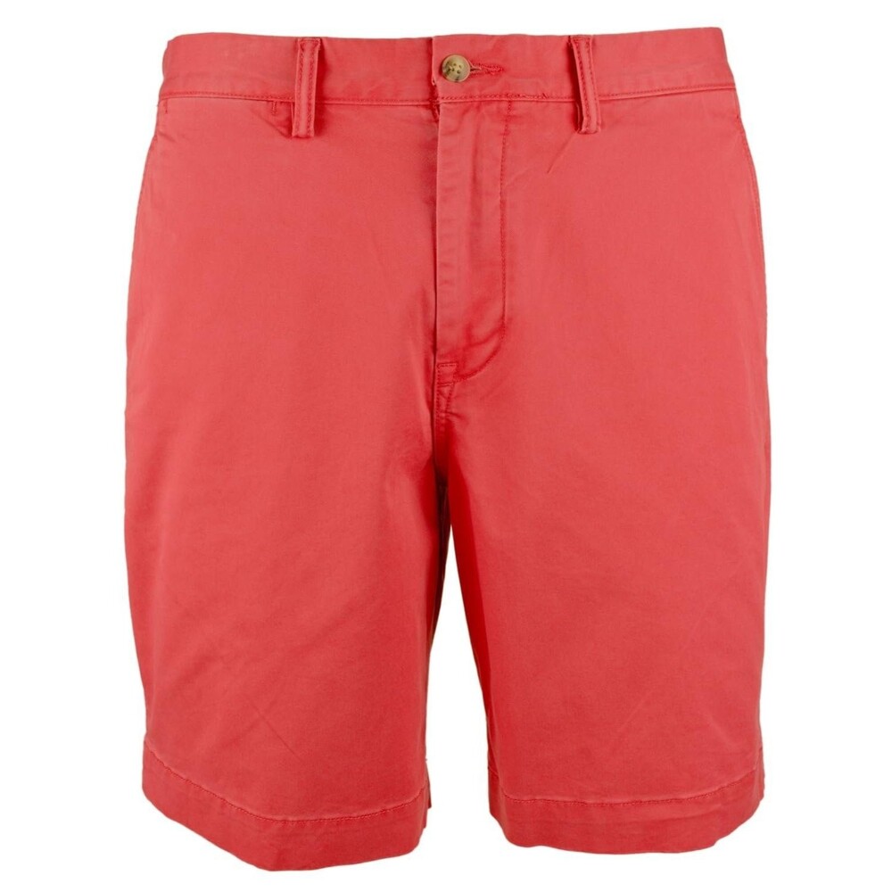 Polo Ralph Lauren Men's Classic Fit Stretch 9" Flat Front Shorts Red 30